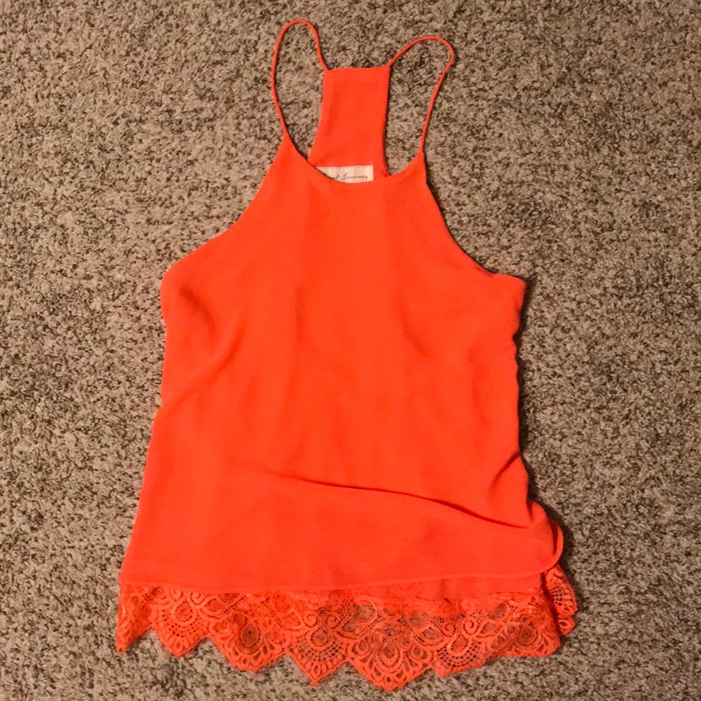 Bright coral tank top